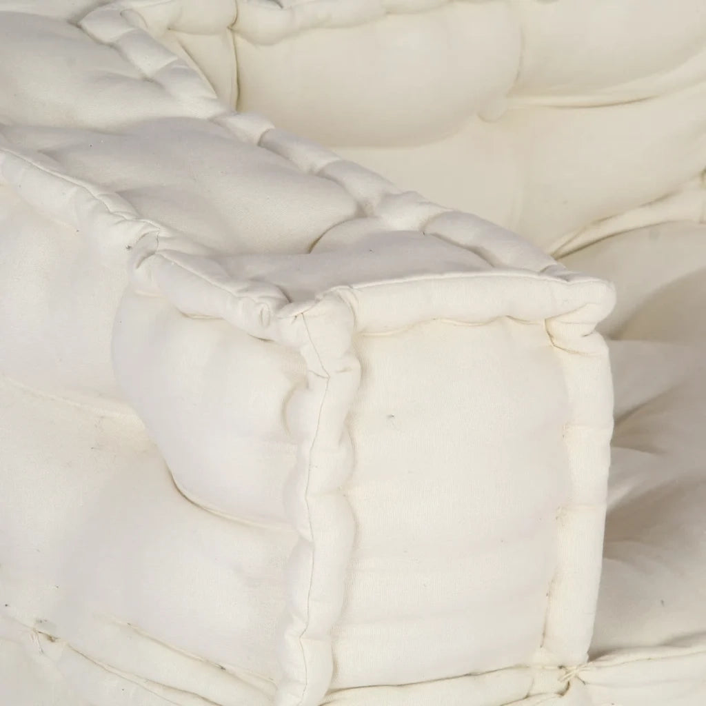 vidaXL Pouf Modulare Crema 140x70x36 in Tessuto