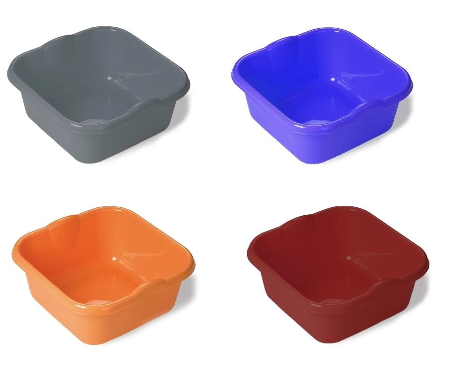 Bacinella Secchio acqua bucato quadrata 10 litri belli&forti Vari Colori