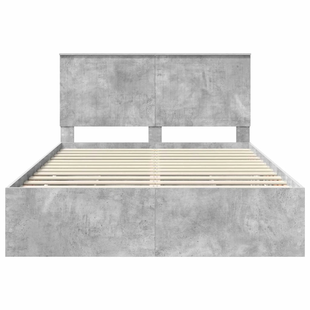 Struttura del letto con cassetto Grigio cemento 140 x 200 cm 3411113