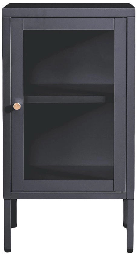 Cassa di esposizione in vetro - cassa in acciaio - risparmio di spazio - 38 cm x 35 cm x 70 cm