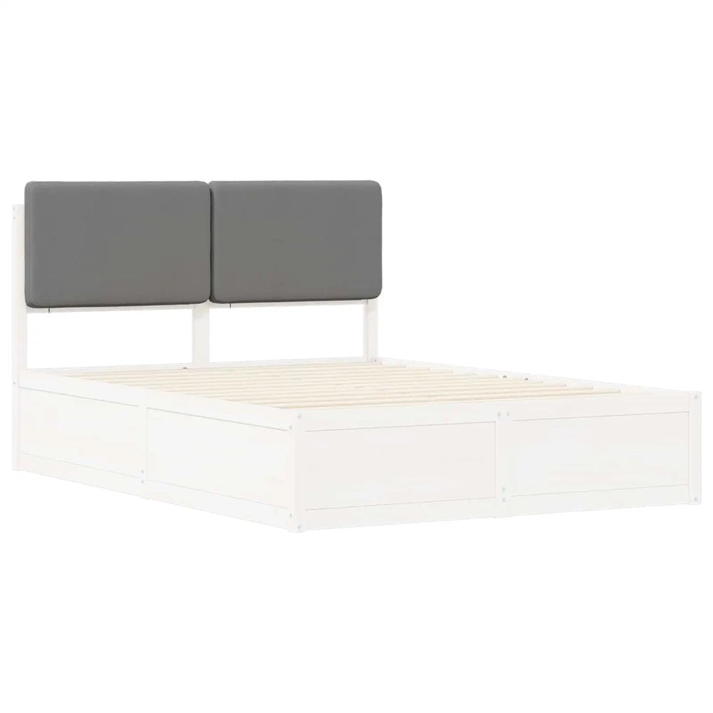 Letto con Testiera Rivestita Grigio chiaro 150 x 200 cm