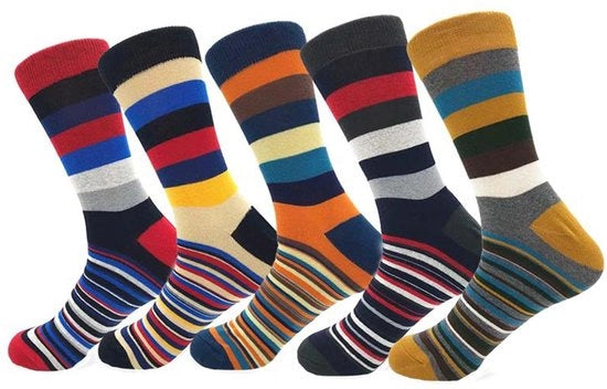 Calze per Uomo 5 Paia - Modelli Eleganti/Elastici - Adatti alle Taglie 38-46 - Comfortevoli - Respiranti - Sostenibili - Calze