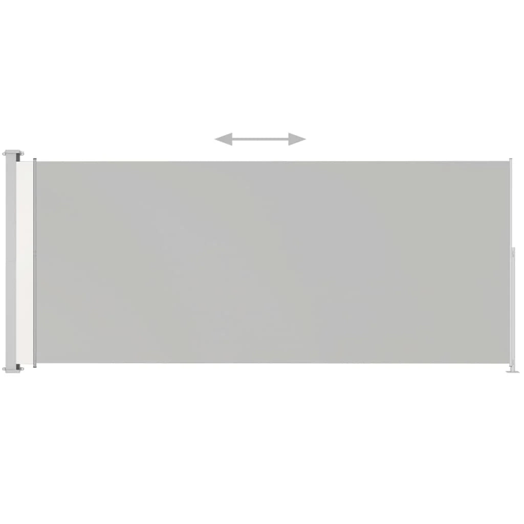 Tenda da sole laterale retrattile/schermo privacy per patio giardino terrazza balcone 180 x 500 cm crema 02_0007336