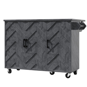 Isola cucina estendibile - Xylo - 118x45x92cm 3 cassetti regolabile