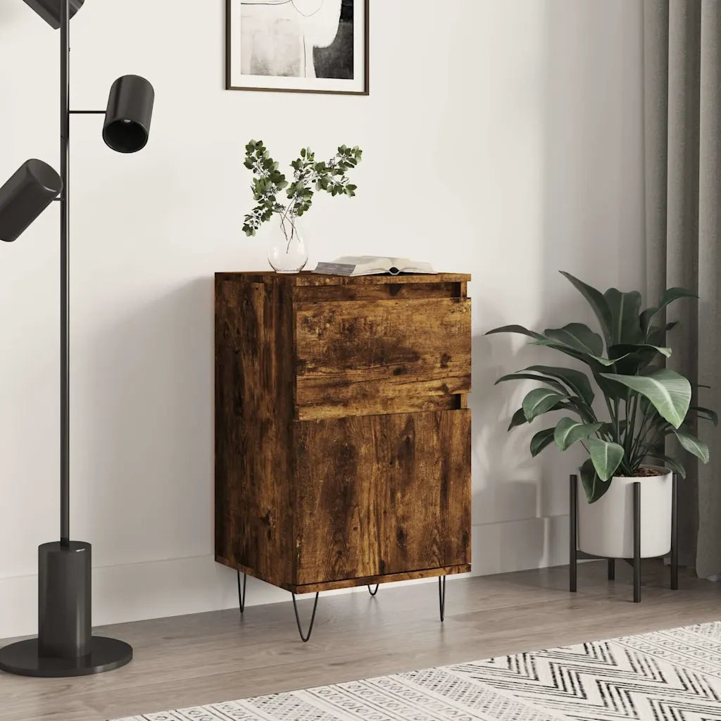 Credenza | Madia | Buffet da pranzo | Armadio da pranzo Rovere Fumo 40x35x70 cm in Legno Multistrato