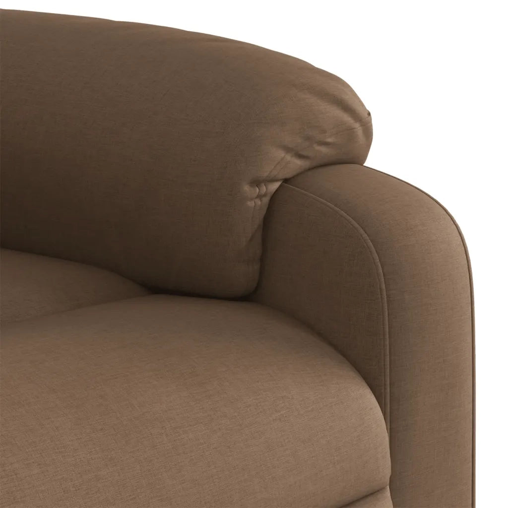 Divano Sedia-Poltrona Reclinabile in Tessuto Marrone 557822
