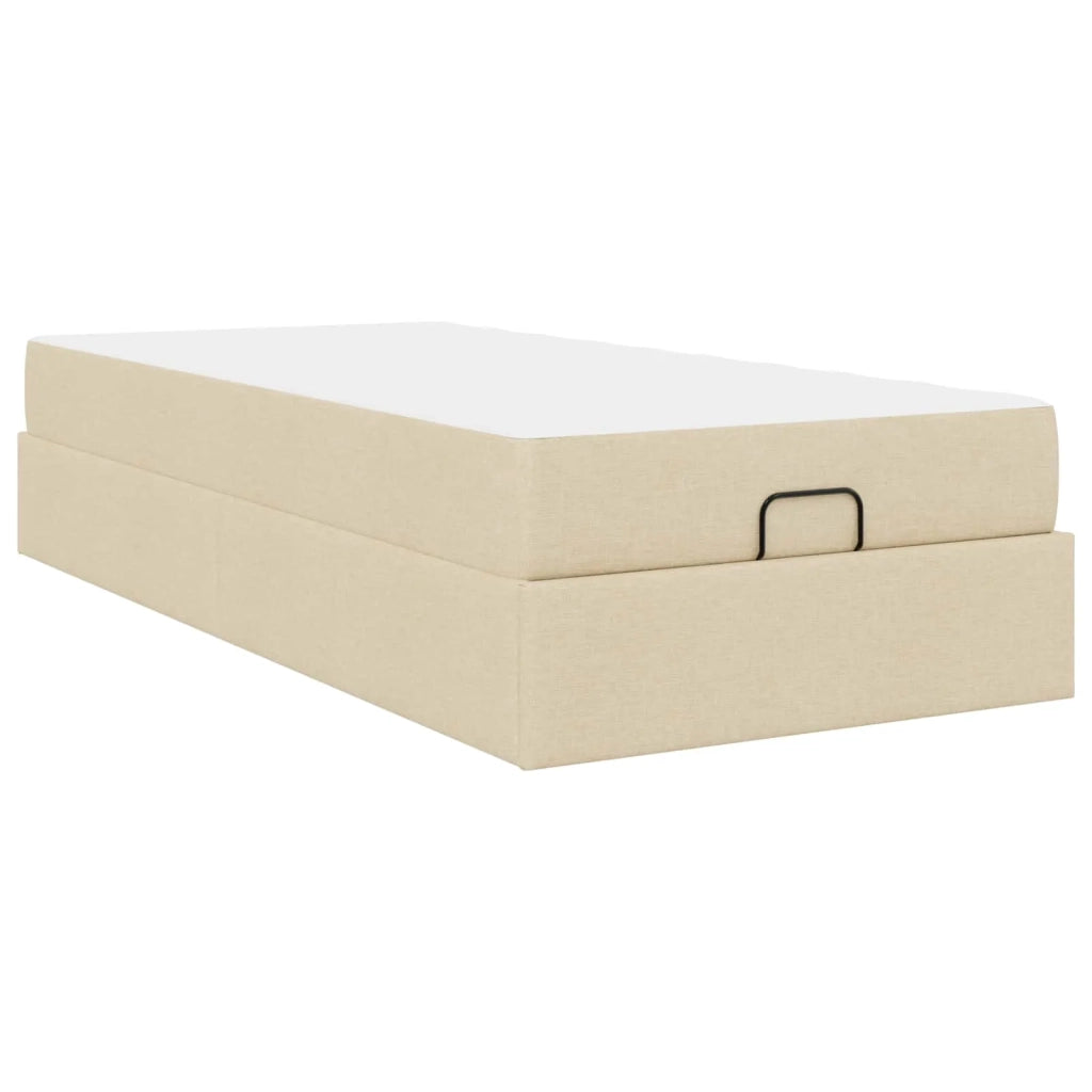 Struttura letto con materasso 2 pcs Crema Tessuto 3399464