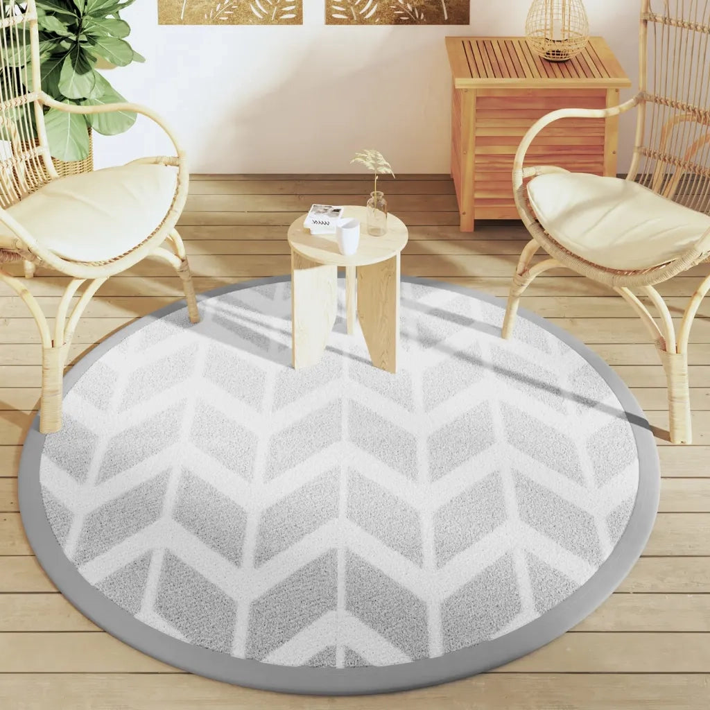 Tappeto da Esterno ARAKIL Grigio Ø160 cm in PP 368523