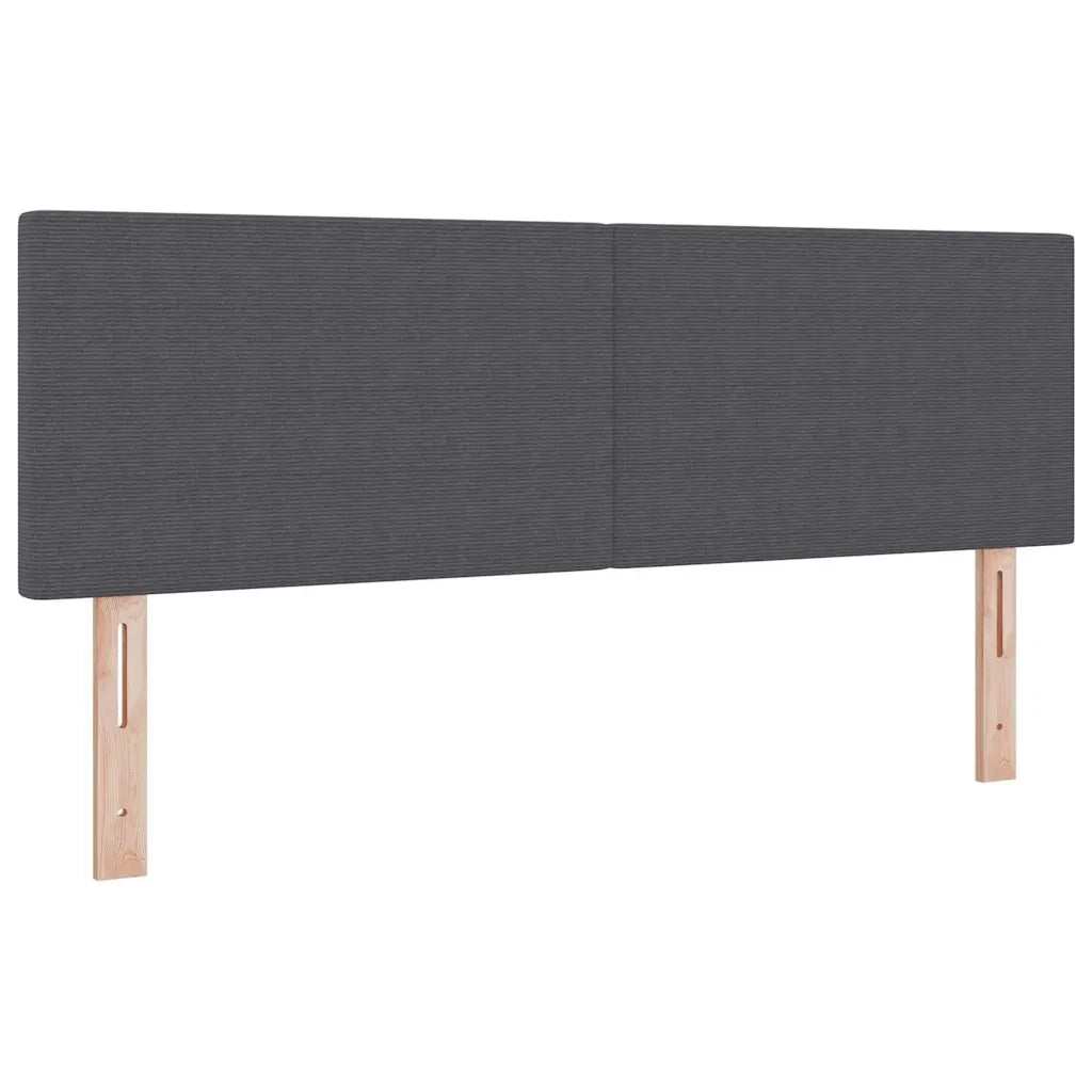 Letto a molle con testiera Grigio Scuro e Bianco 140 x 190 cm 3337512