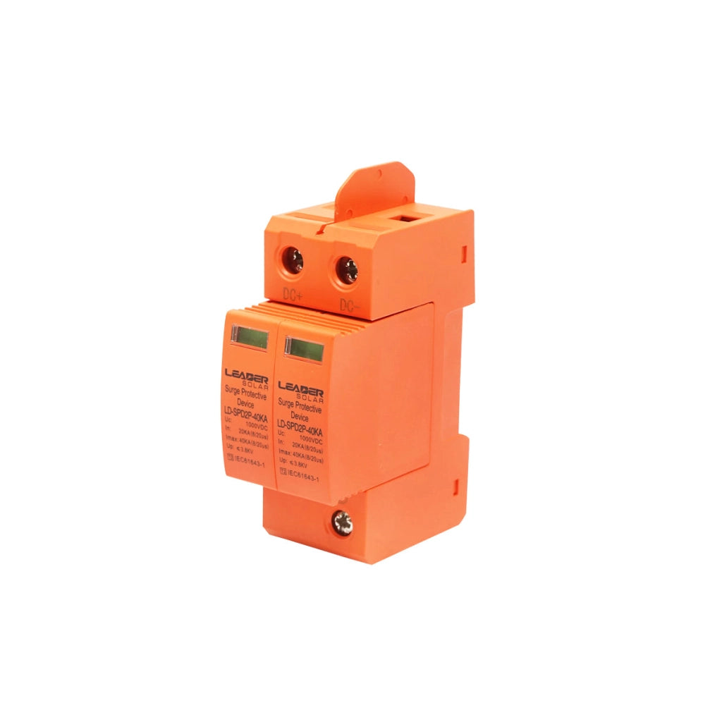 Scaricatore di sovratensione con segnalazione per impianti fotovoltaici LD-SPD-2P-40kA-1000VDC Leader