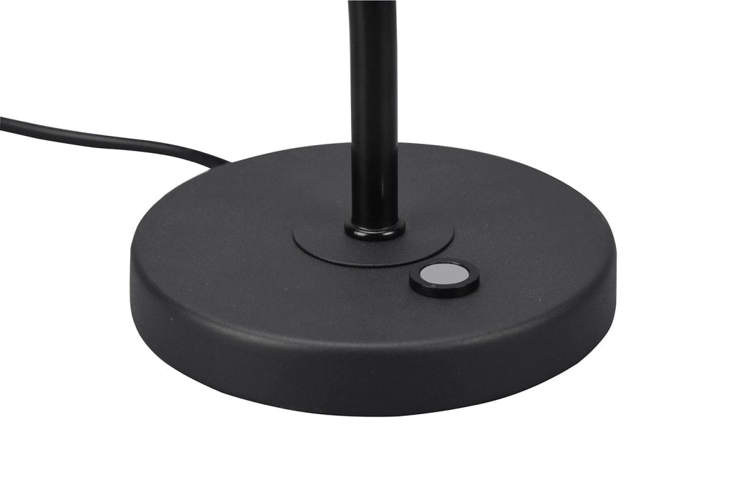 Lampada da Tavolo da Interno a LED in Metallo Nero Opaco