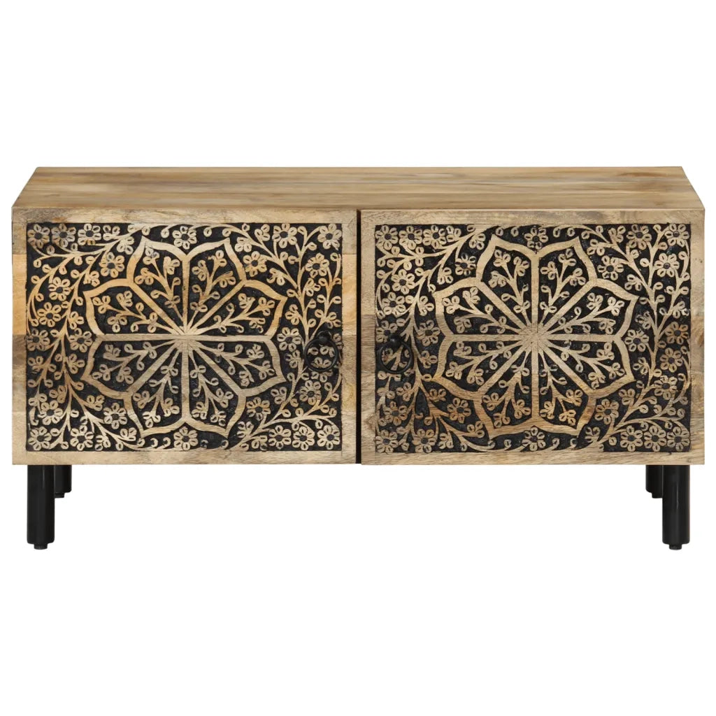 Tavolino da Salotto 80x50x40 cm Legno Massello di Mango 358217