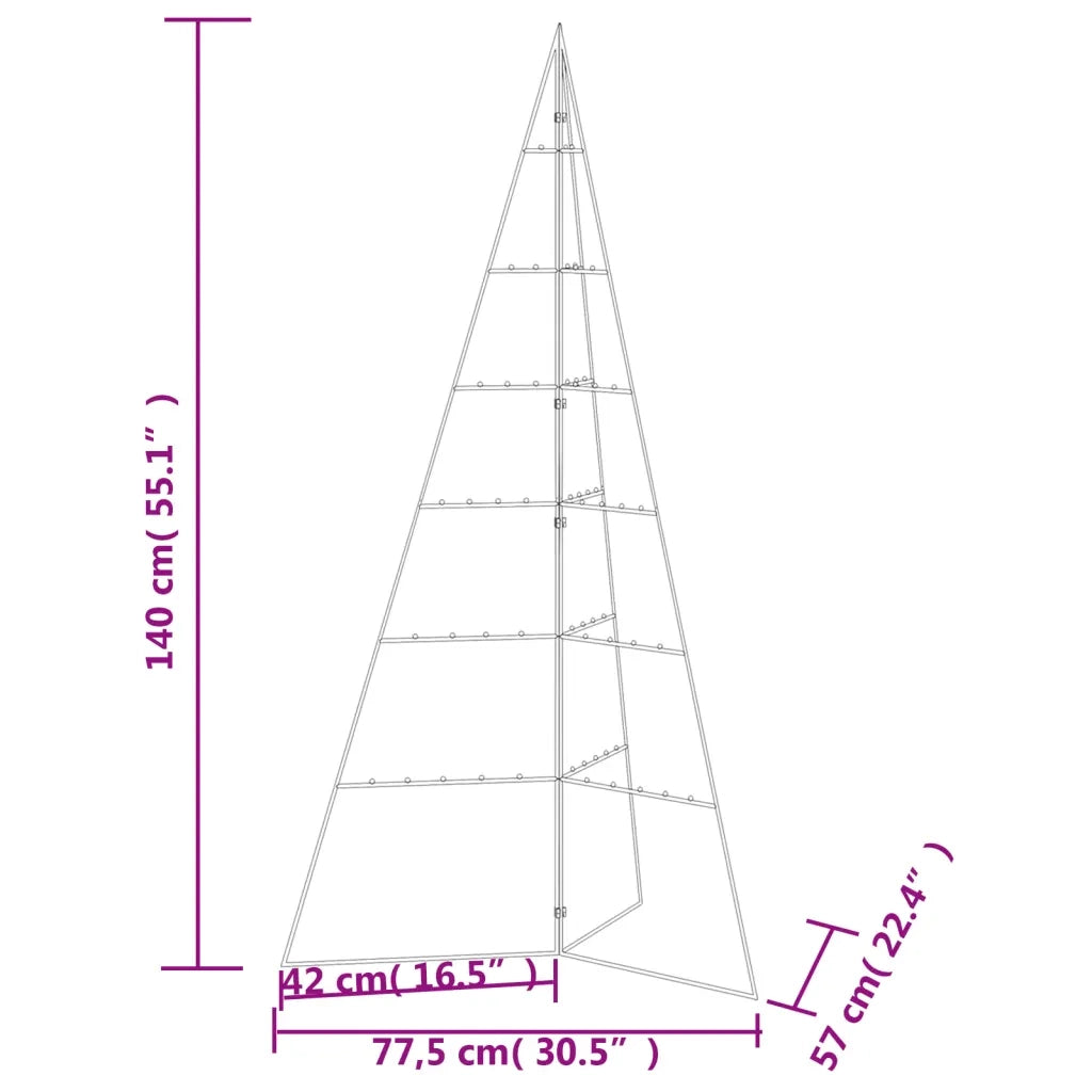 Albero di Natale | Decorazioni natalizie Decorativo in Metallo Nero 140 cm