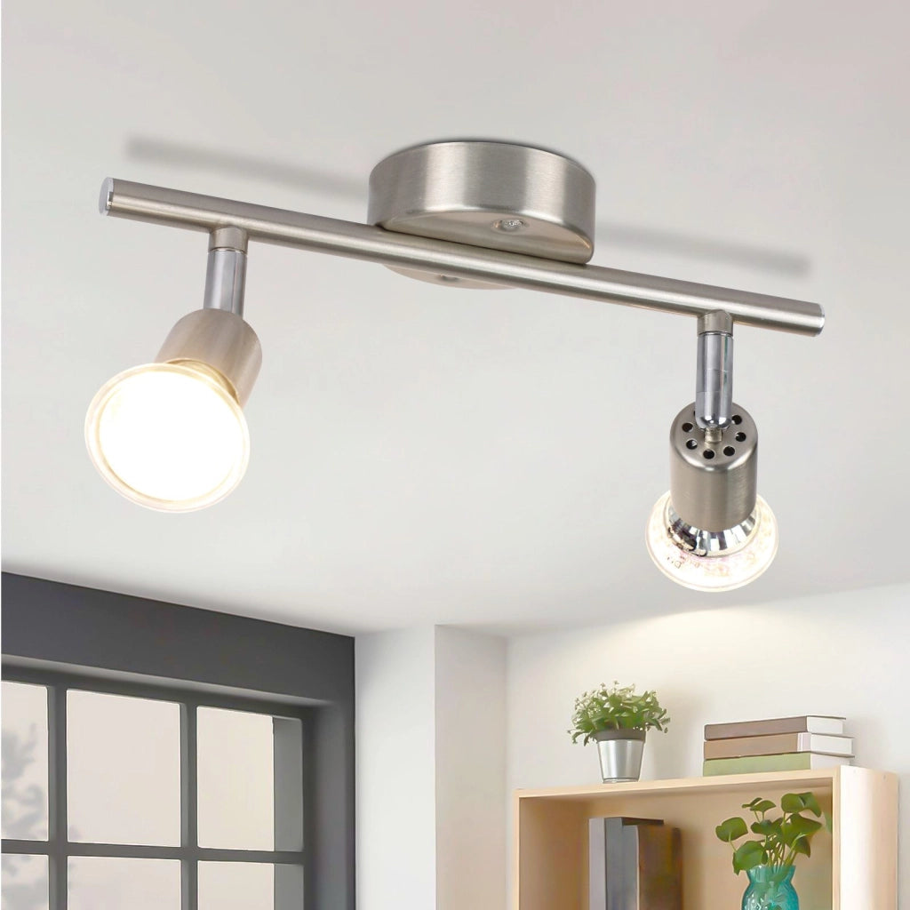 ZMH Faretto da soffitto GU10 a 2 fiamme Lampada da soffitto moderna per corridoio Lampadina inclusa