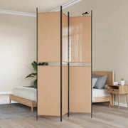 Pannello Divisorio a 3 Pannelli Beige 150 x 220 cm Tessuto 42039223