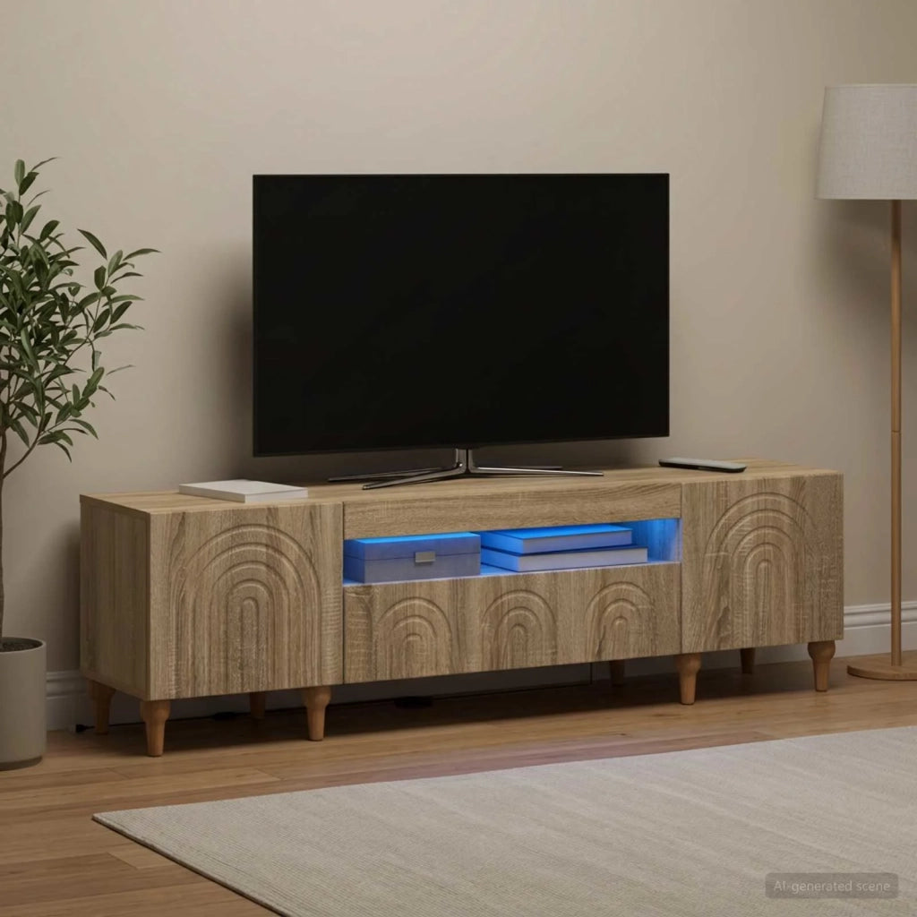 Mobile TV LED Rovere Sonoma Legno ingegnerizzato 896247