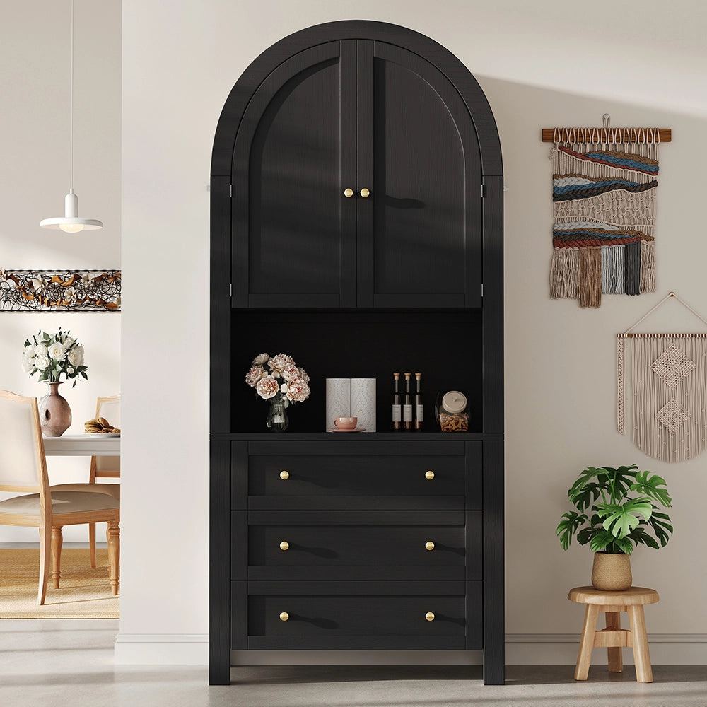 Armadio esposizione - Xylo - porte/cassetti scaffali neri
