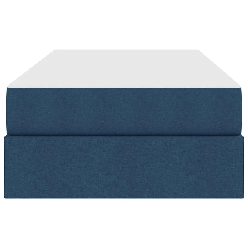 Letto con contenitore e materasso Blu 100 x 200 cm Poliestere