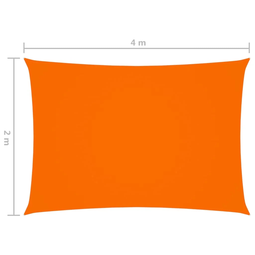 Vela ombreggiante/ombrellone rettangolare 2 x 4 m in tessuto Oxford arancione 02_0009612