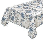 Tovaglia Antimacchia Bordata Tavolo Cucina Cotone Plastificato Fiori Shabby Chic Country - 135x180 Cm