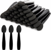20 pezzi di pennelli per ombretto a doppia faccia neri - Applicatore a spugna per ombretto corto riutilizzabile - 39 cm