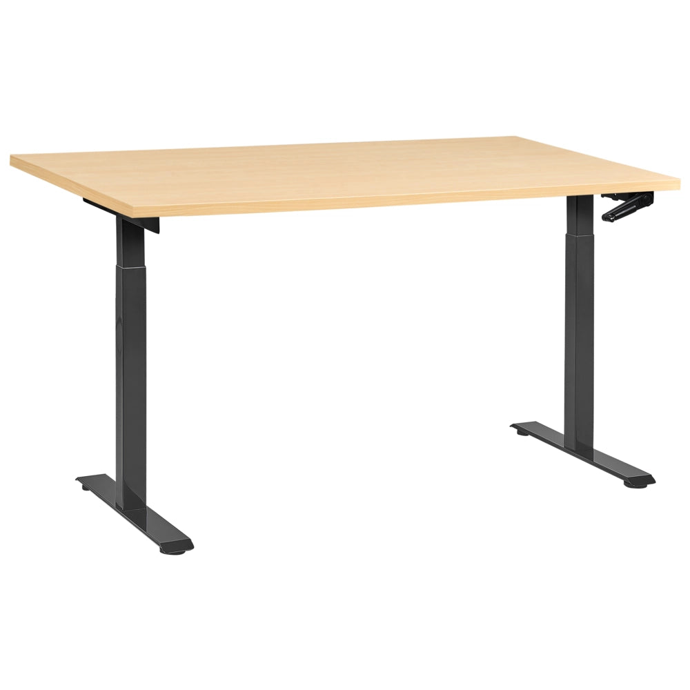 Scrivania regolabile in altezza elettricamente nero 160 x 72 cm Struttura in acciaio verniciato a polvere