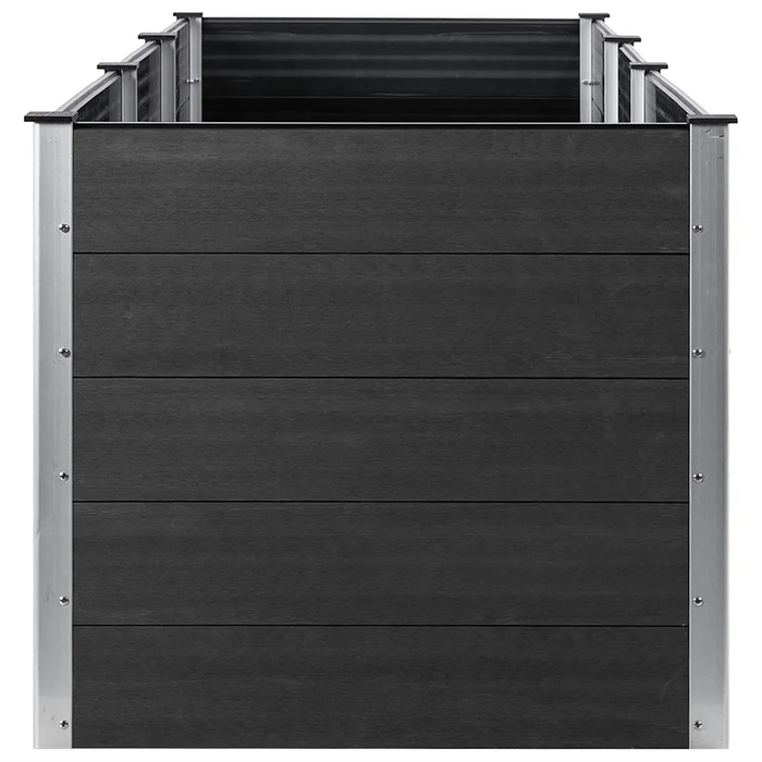 Fioriera Rialzata da Giardino 300x100x91 cm in WPC Grigio