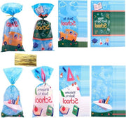 Borse di cellofan con chiusura per pacchi di caramelle, 100 pezzi, decorazioni per classe e feste studentesche
