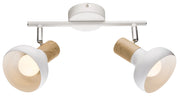 Candellux Puerto plafoniera spot 2xE14 bianco legno