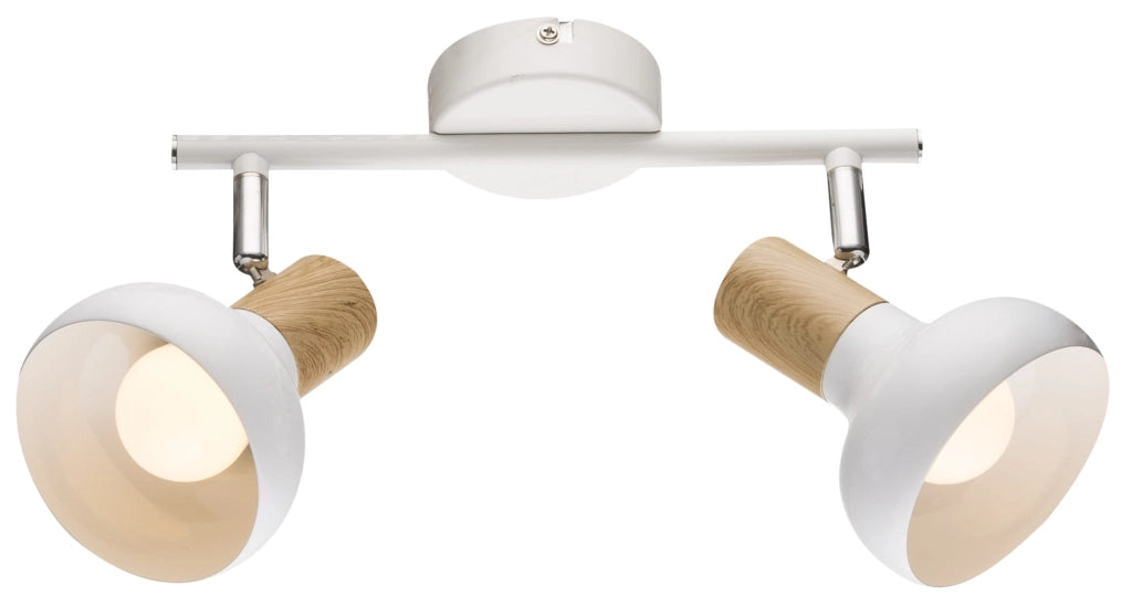 Candellux Puerto plafoniera spot 2xE14 bianco legno