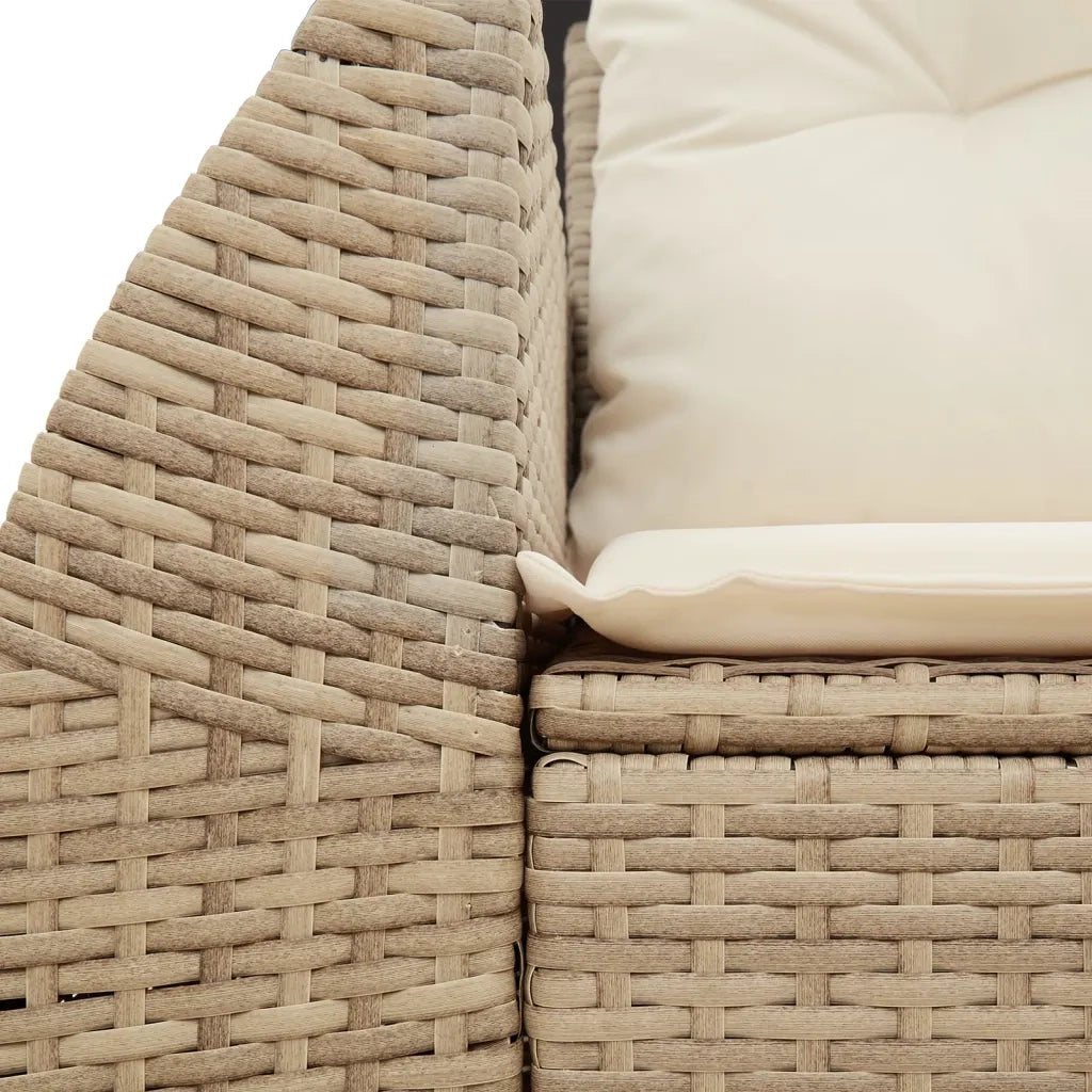 Divano da Giardino con Cuscini a 2 Posti-Sofa da Giardino-Divano da esterno Beige in Polyrattan 597103