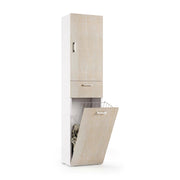 Aryanne, Armadio Multiuso 2 Ante 2 Ripiani Made in Italy, 45x195h cm Marrone Rovere