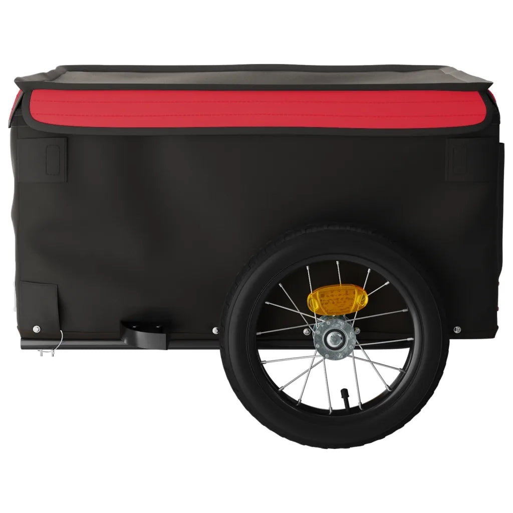 Rimorchio da Bici Nero e Rosso 30 kg in Ferro CFW6687605