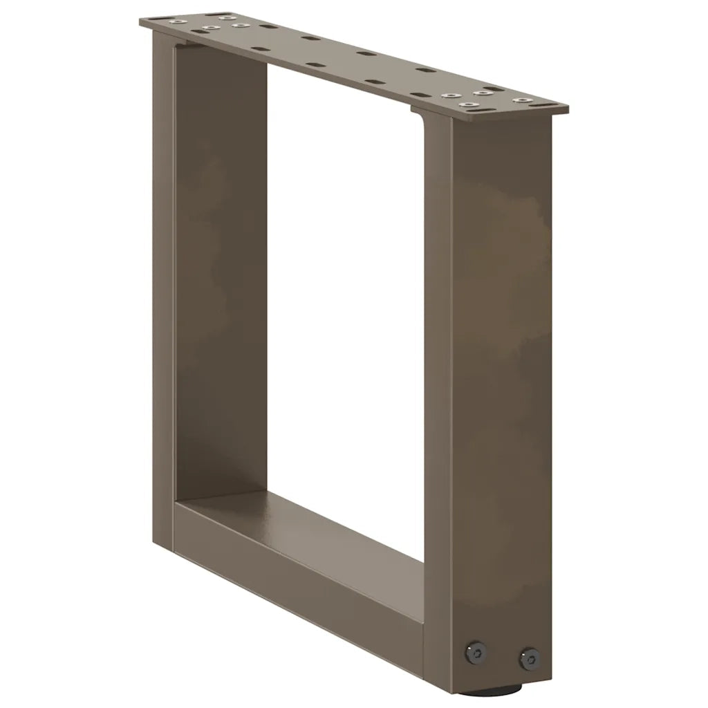 Gambe per Tavolino da Caffè a Forma di U 2 pz Acciaio Naturale 40x(30-31) cm Acciaio 4013135
