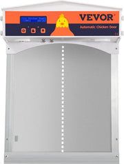 Set di Porte Automatiche a Soffietta - Apertura Automatica con Ritardo di Sera e Mattina - Porta a Soffietta a Cingolo con Sensor di Luminosità - Display LCD a Batterie - 27,9 x 40,6 cm