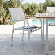 Poltrona da Giardino Impilabile in Alluminio Textilene - MARIUS