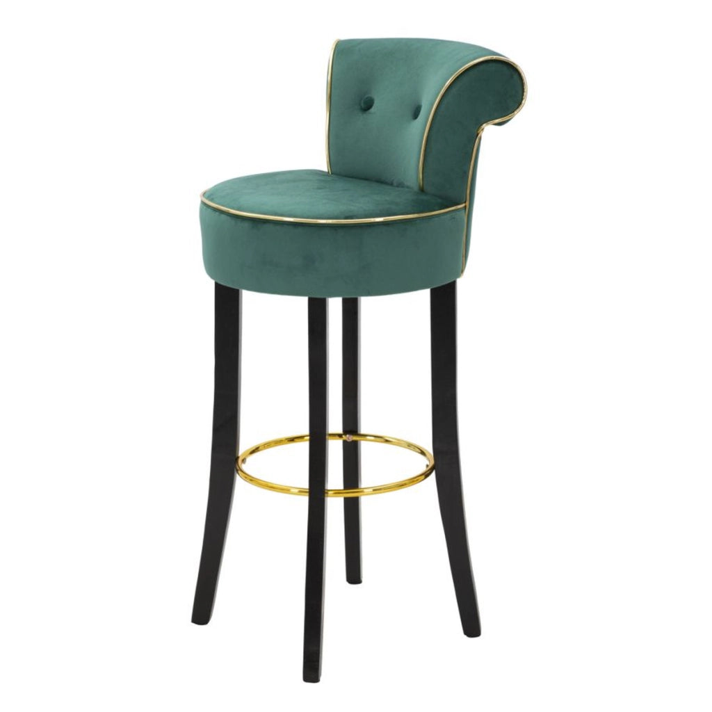 Sgabello Alto VKH443, Verde, Metallo, 46x48x96 cm