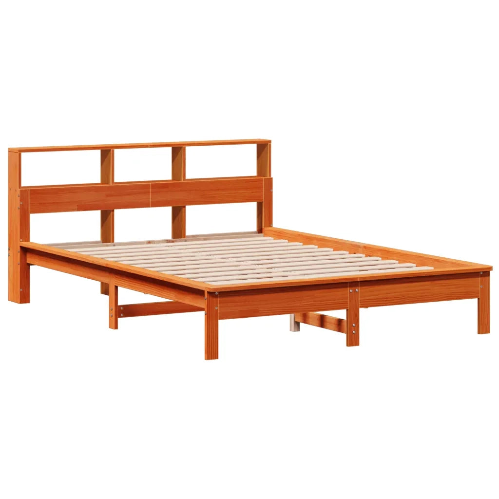 Letto senza Materasso Marrone Cera 140x190 cm in Legno di Pino 3309742