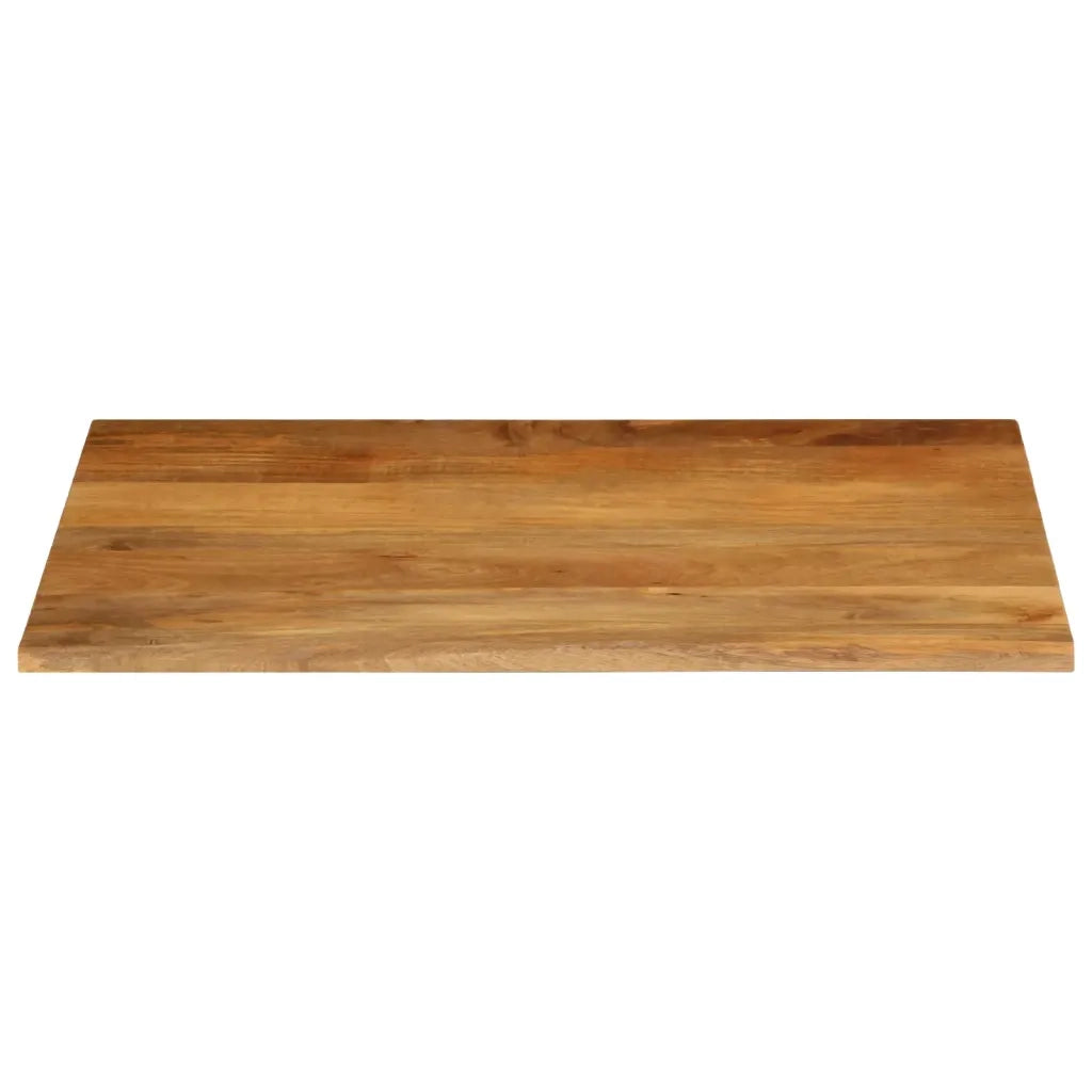 Piano Tavolo Bordi Vivi 100x80x3,8cm in Legno Massello di Mango 370604