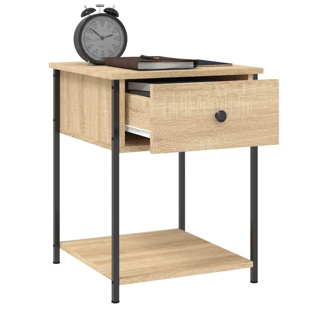 Comodini 2 pz-Set di 2 Tavolino da notte Rovere Sonoma 44x45x58 cm in Legno Multistrato