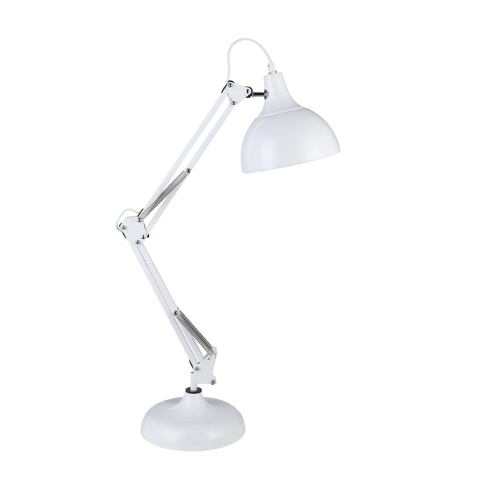 Lampada Da Tavolo Minimal Borgillio Acciaio Bianco 1 Luce E27
