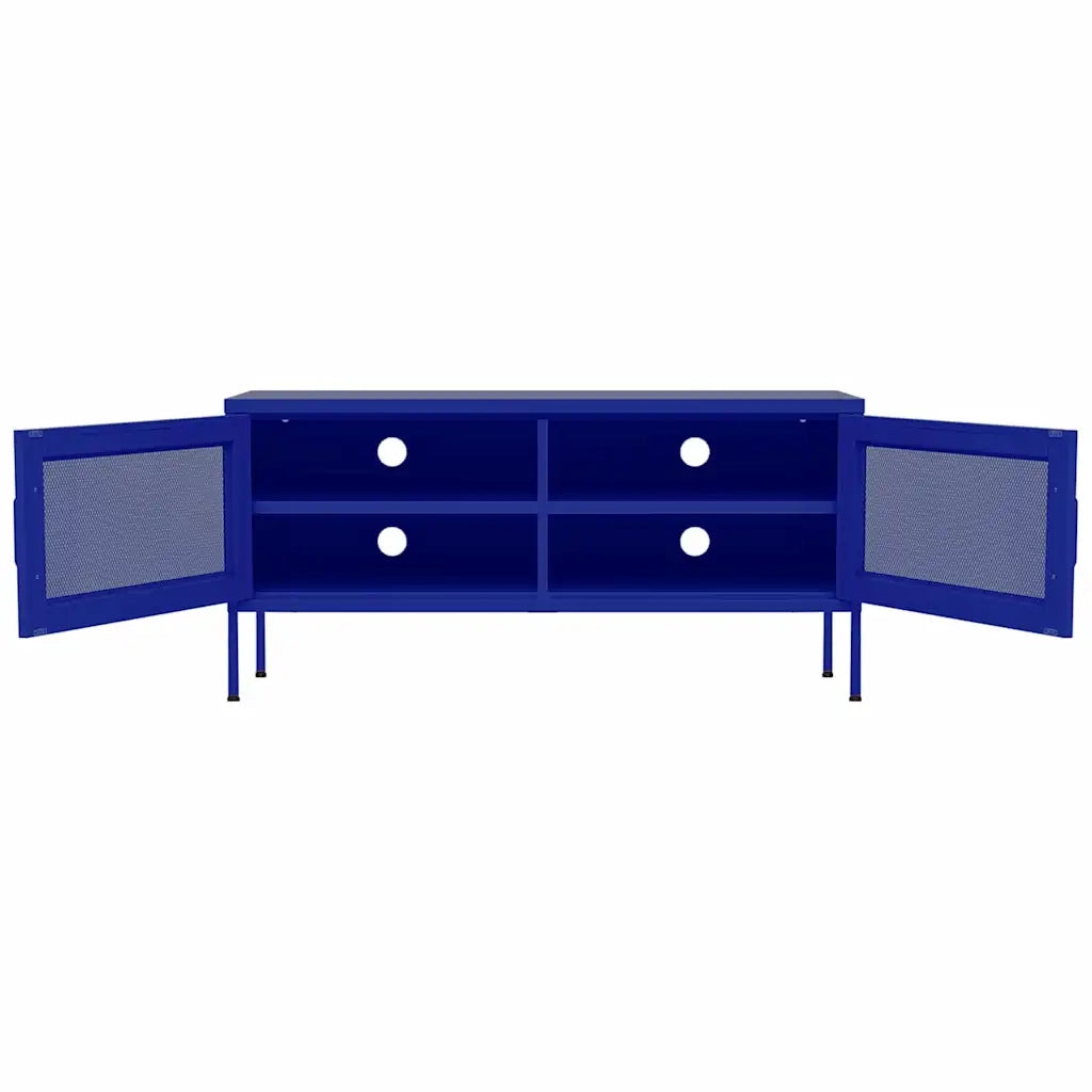 Mobile TV Blu Marino 105x35x50 cm in Acciaio