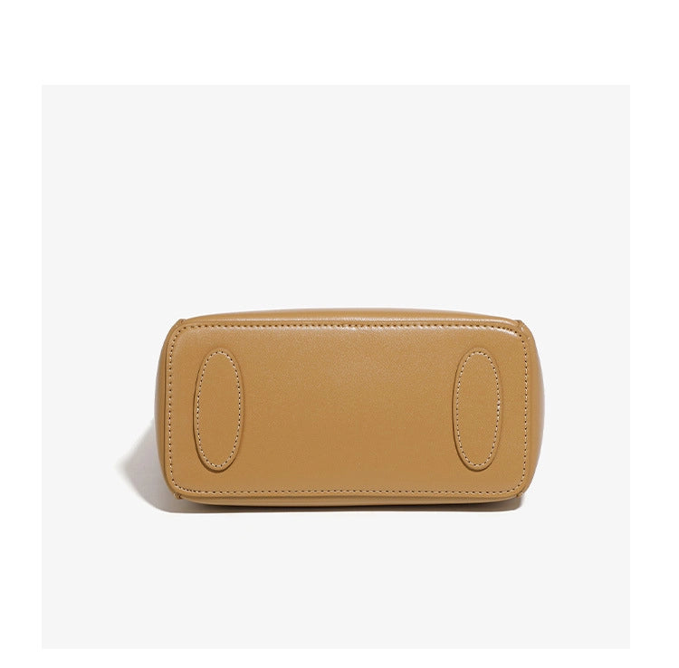 Borsa tote da donna in vera pelle, ideale per viaggi e viaggi, colore bronzo.
