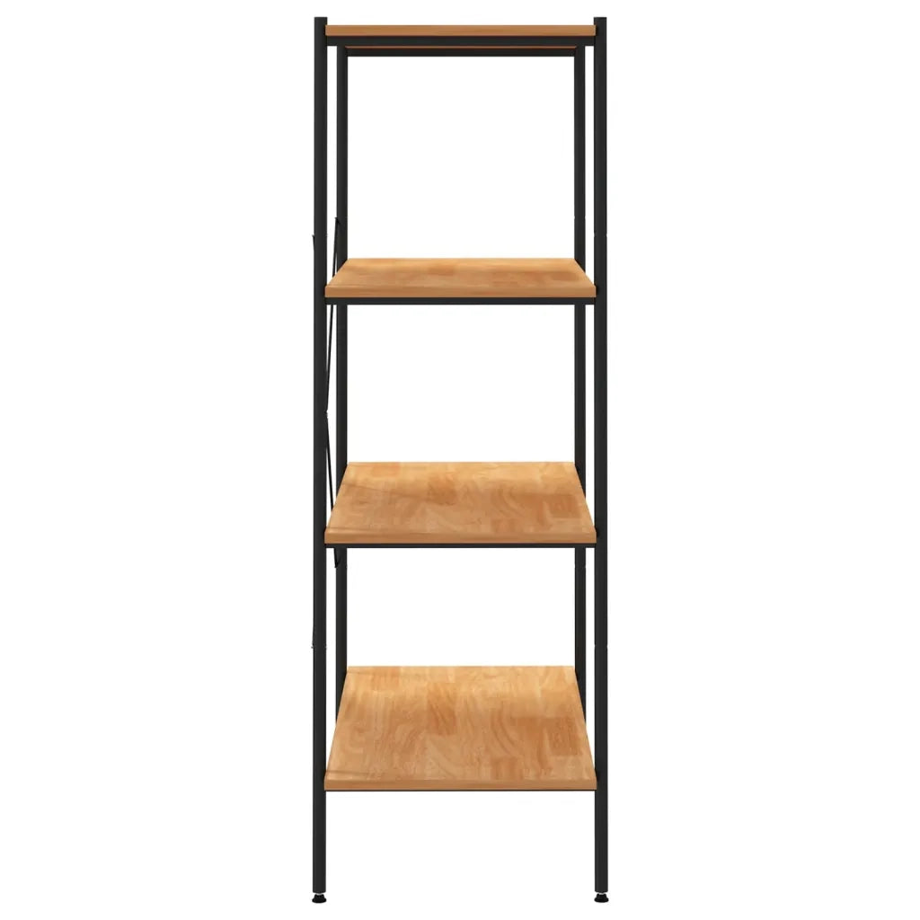 Scaffale con 4 Mensole Nero e Rovere 80x40x130 cm cod mxl 21073