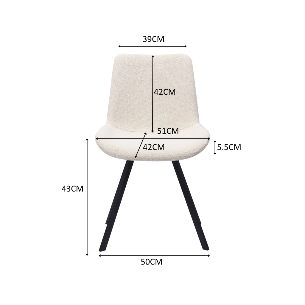 SEDIA girevole 360° in tessuto bianco e metallo Set da 2 pezzi