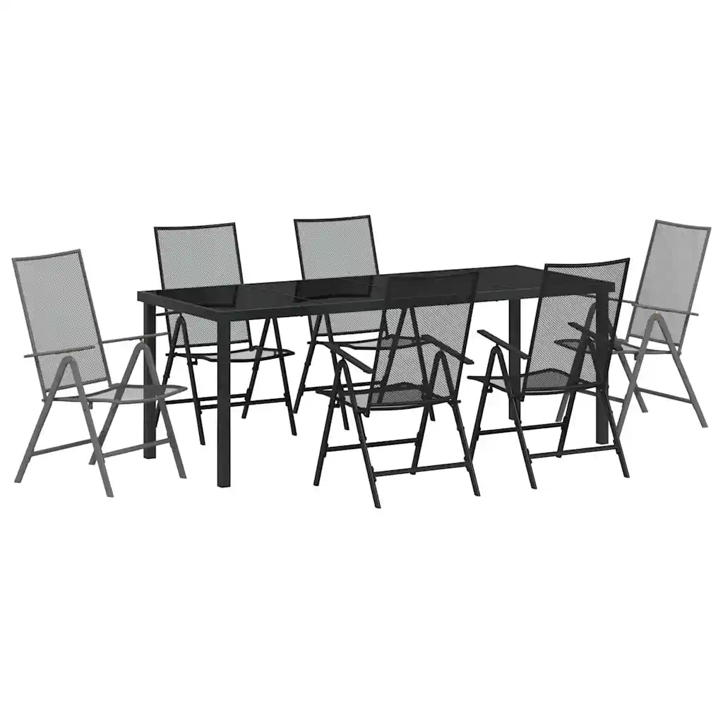 Set da Pranzo per Giardino 7 pcs Antracite 3379294
