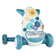 Camminatore montessori musica luci inserimento forme ingranaggi-Camminatore lancio spazio conservazione posteriore bambini Blu