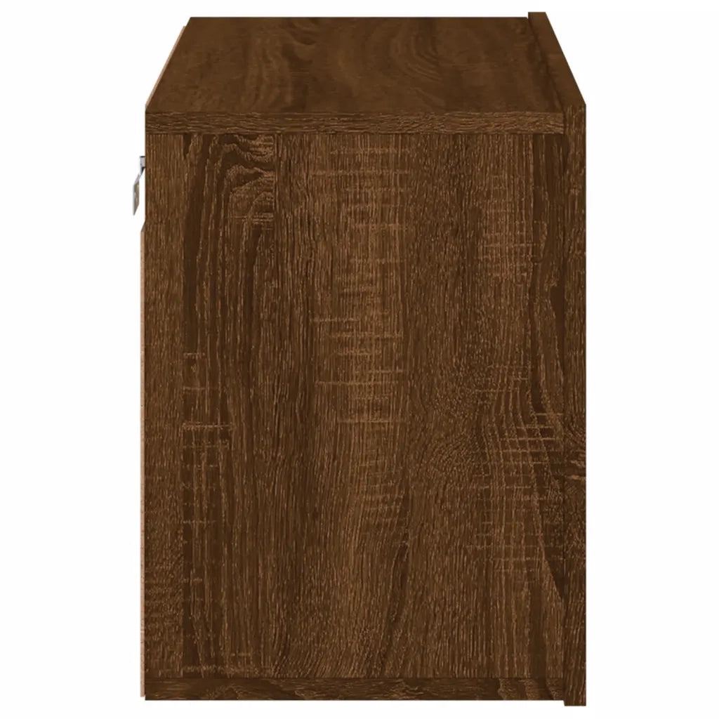 Mobile TV a Parete-Mobile TV a Muro Rovere Marrone 60x30x41 cm