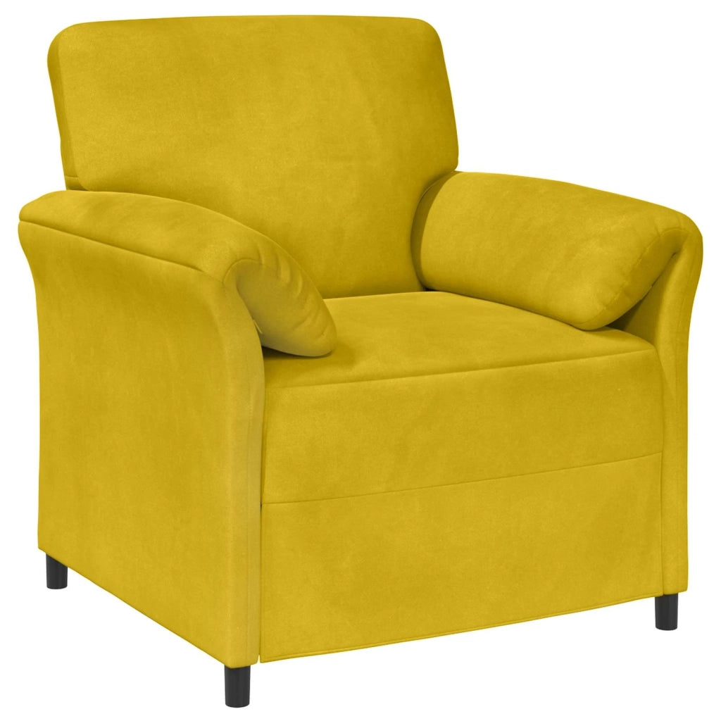Set di divani 2 pz Giallo Velluto 3424906