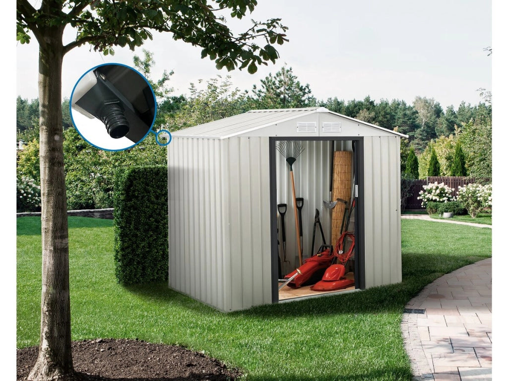 Casetta da giardino in metallo Nebraska - 2,71 m² con grondaia